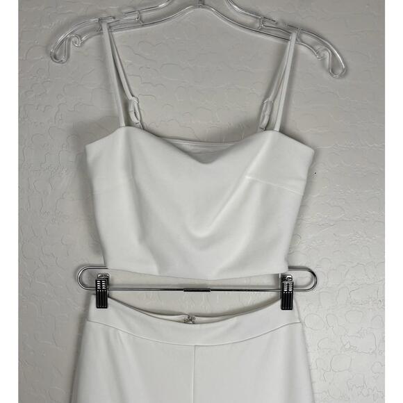 Lulus Impressive Aesthetic Wide-Leg 2 Pc Set XS White 1573 - Picture 3 of 9